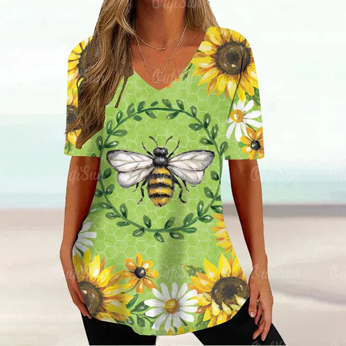 Dam Blus Vintageinspirerad Elegant Linne-1