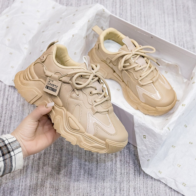 Variant image for Dam Sneakers Chunky Syntetiskt Läder Komfortabel Design-16