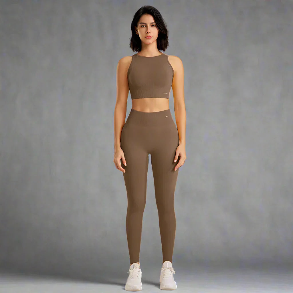 Dam Leggingsset Yoga Flexibel Andningsbart Material-6