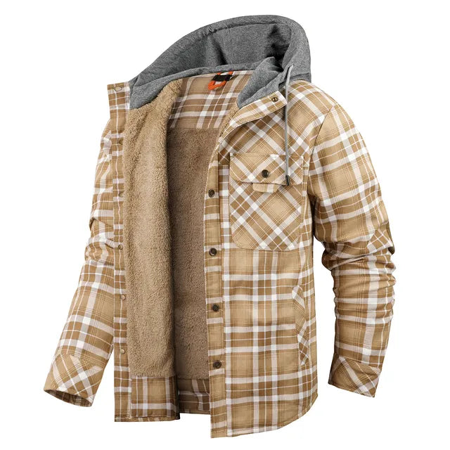 Variant image for Unisex Rutiga Skjortajacka Hållbar Tyg för Hösten-36