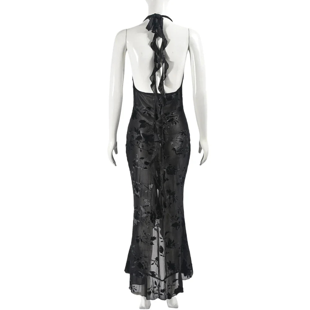 Dam Klänning Midi V-Neck Trumpet Silhuett Bomull Polyester-6