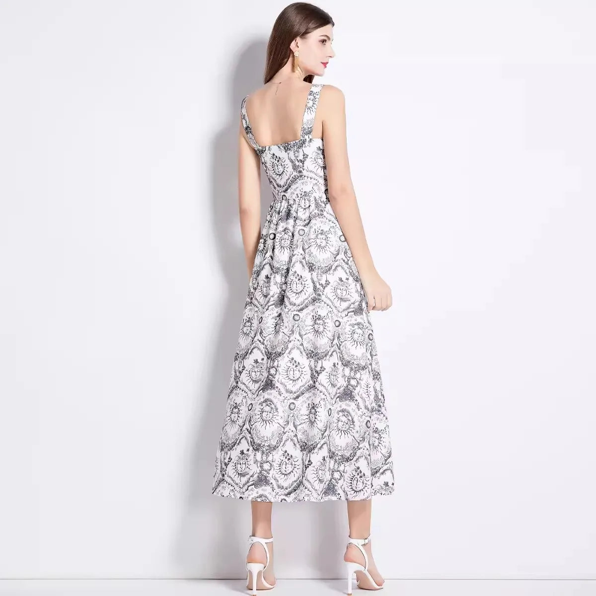 Fina Dam Klänningar Midi Regular Fit Bomull Polyester-4