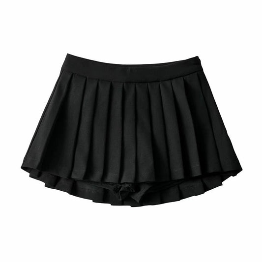Dam Minikjol Veckad Polyester-1