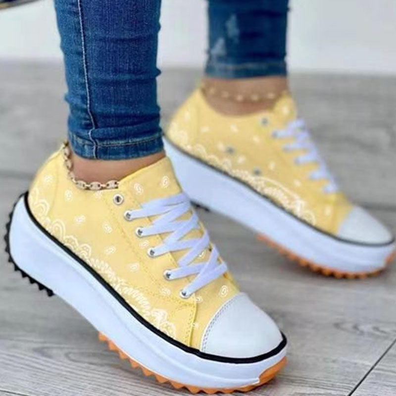 Dam Sneakers Blommig Design Canvas-3