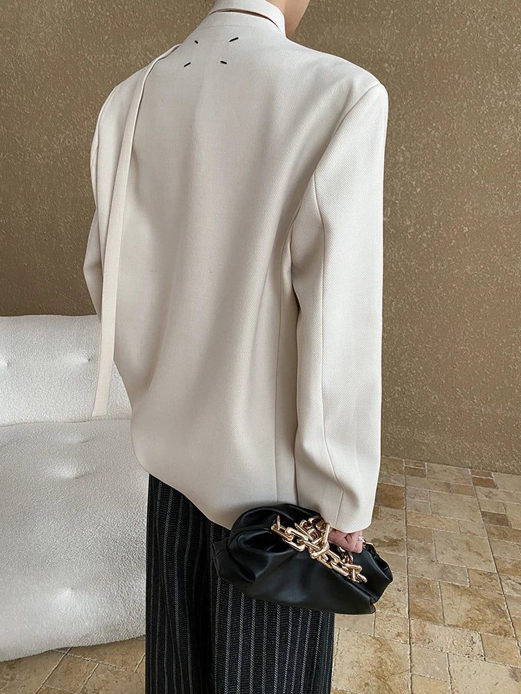 Dam Blazer med Samlad Midja Hög Kvalitet Polyester Viskos-2