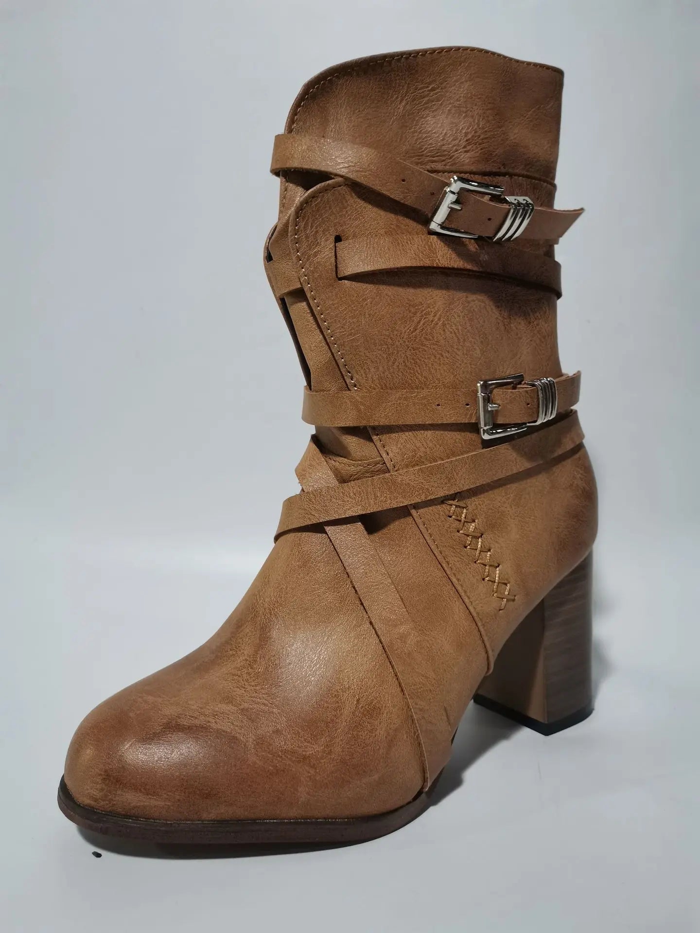 Variant image for Damstövlar Mid-Calf PU-Läder med Dragkedja för Stil och Komfort-19