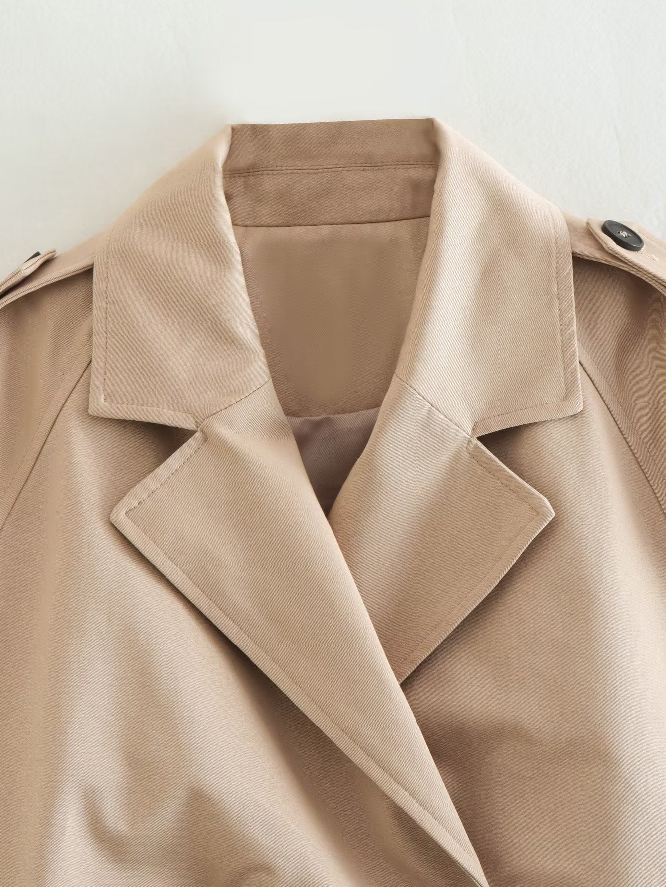 Trenchcoat Dam Överdimensionerad med Bälte Polyester 3