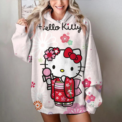 Lång Hoodie Dam Mysig Design Högkvalitativt Material-1