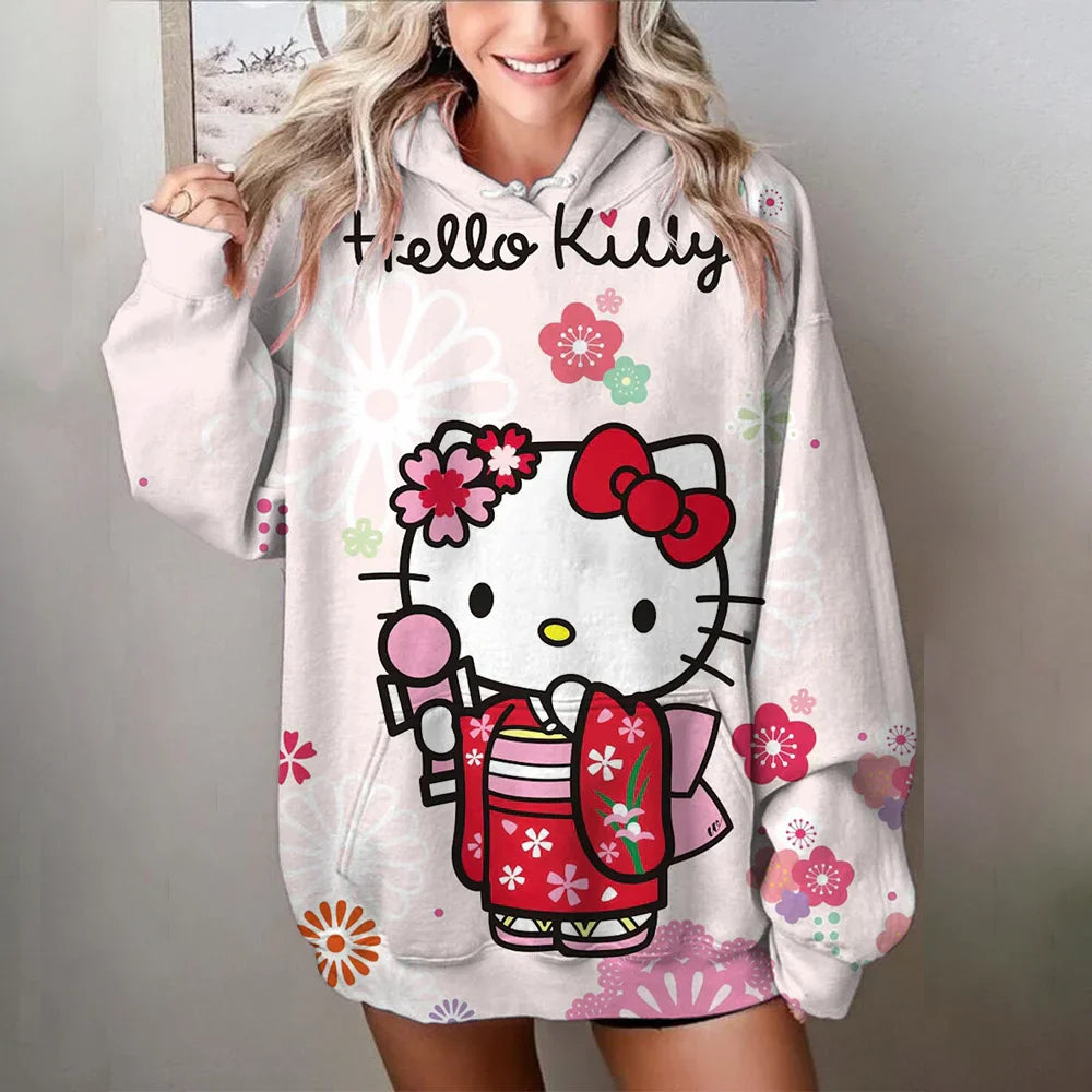 Variant image for Lång Hoodie Dam Mysig Design Högkvalitativt Material-1