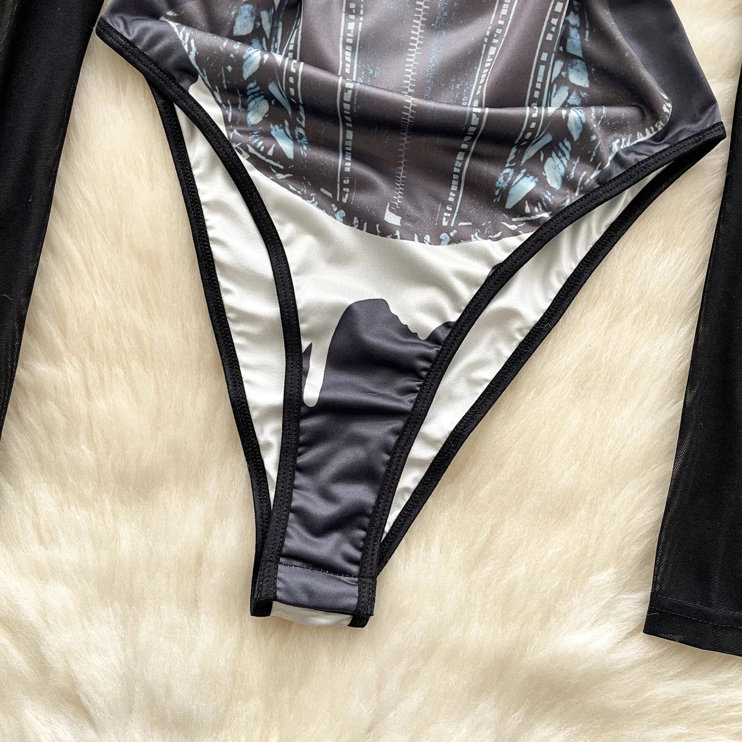 Dam Bodysuit Slående Design Flexibelt Material-4