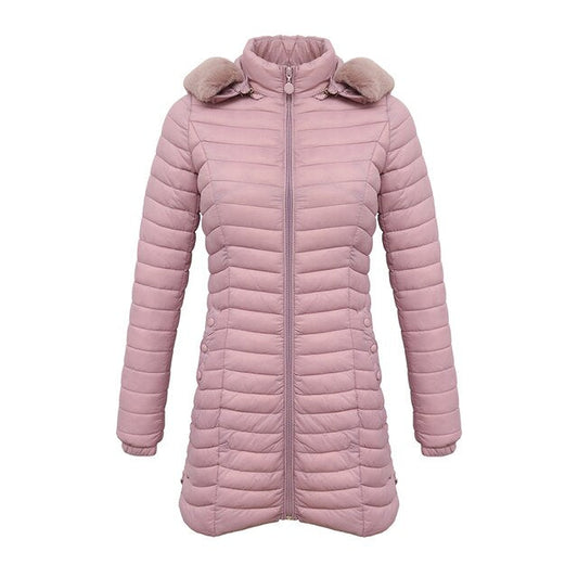 Herrparka med Päls Huva Polyester Elegant Vinterjacka-1