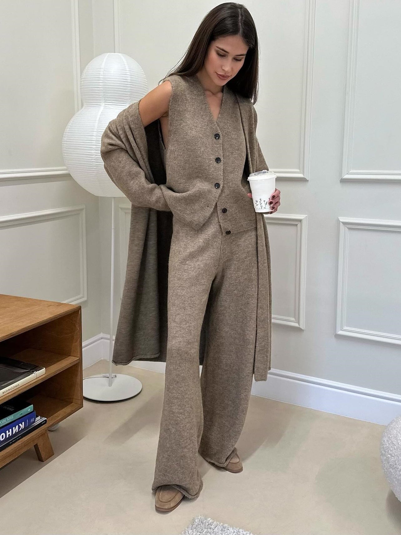Elegant Tre-deluppsättning för Kvinnor i Högkvalitativ Polyester – Perfekt för Vardag och Fest, Normal Passform 9