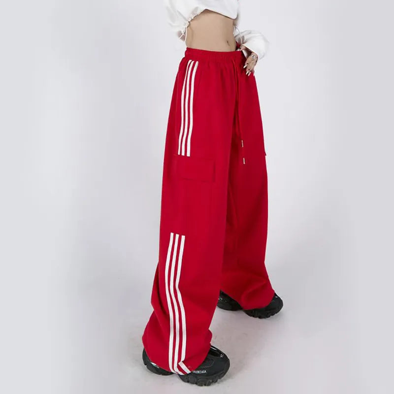 Variant image for Dam Byxor Med Resår I Midjan Randiga Polyester Snygga Långa-9