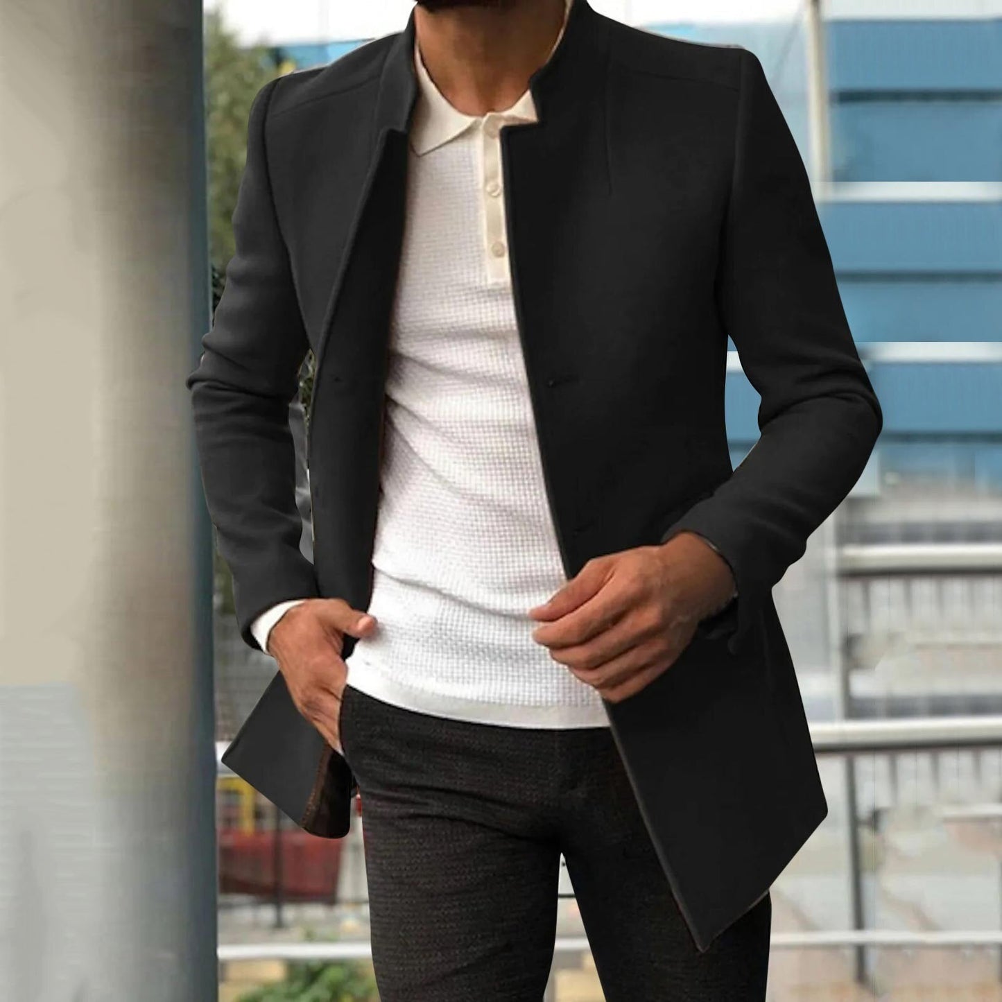 Variant image for Herr Vinterblazer Modern Stil Kvalitetsmaterial-25