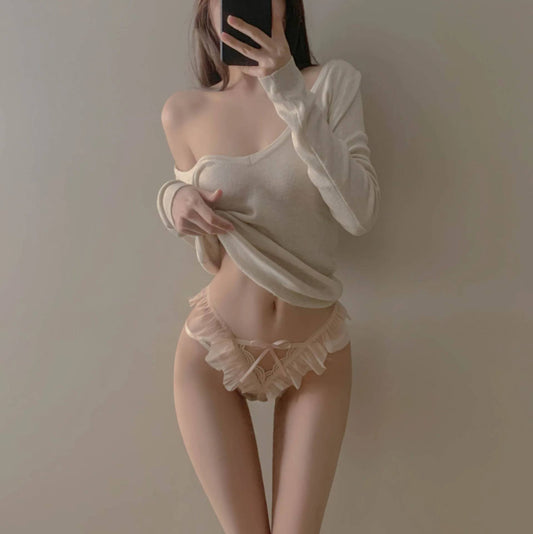 DamunderklÀder Set Snygga Trosor i Bomull och Nylon för Damer-1