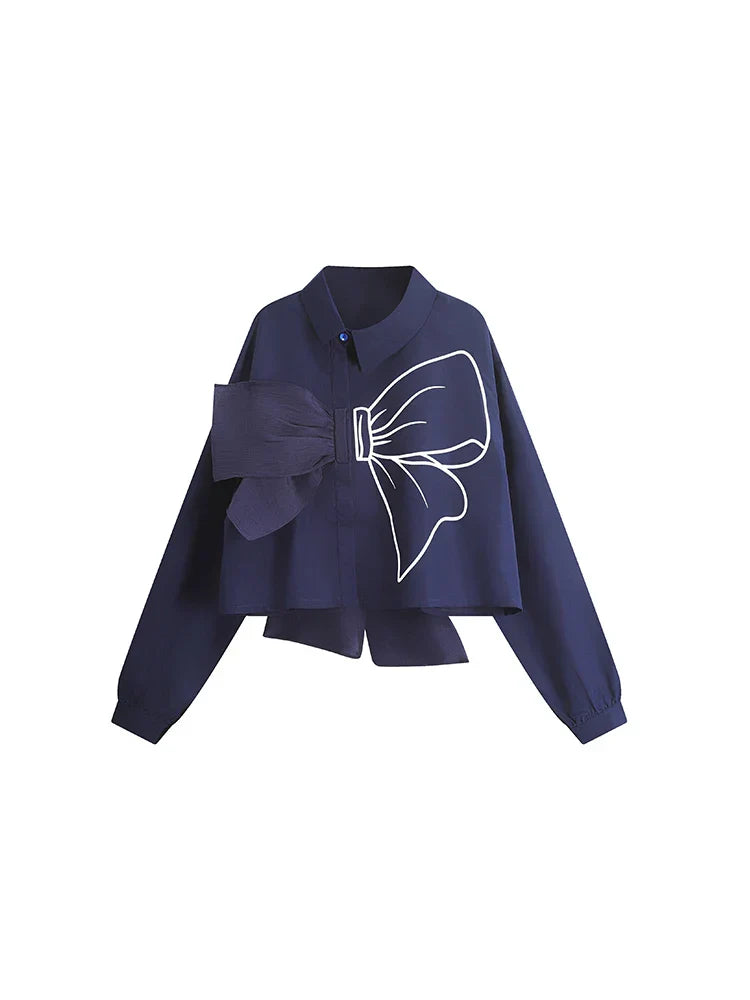 Vit Blus Dam med Volangärmar i Polyester-2