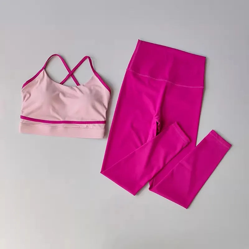 Dam Leggingsset Ärmlös Nylon Spandex-1