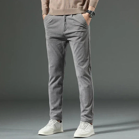 Herrbyxor Cordhose Mjuk Kvalitet Avslappnad Design-1