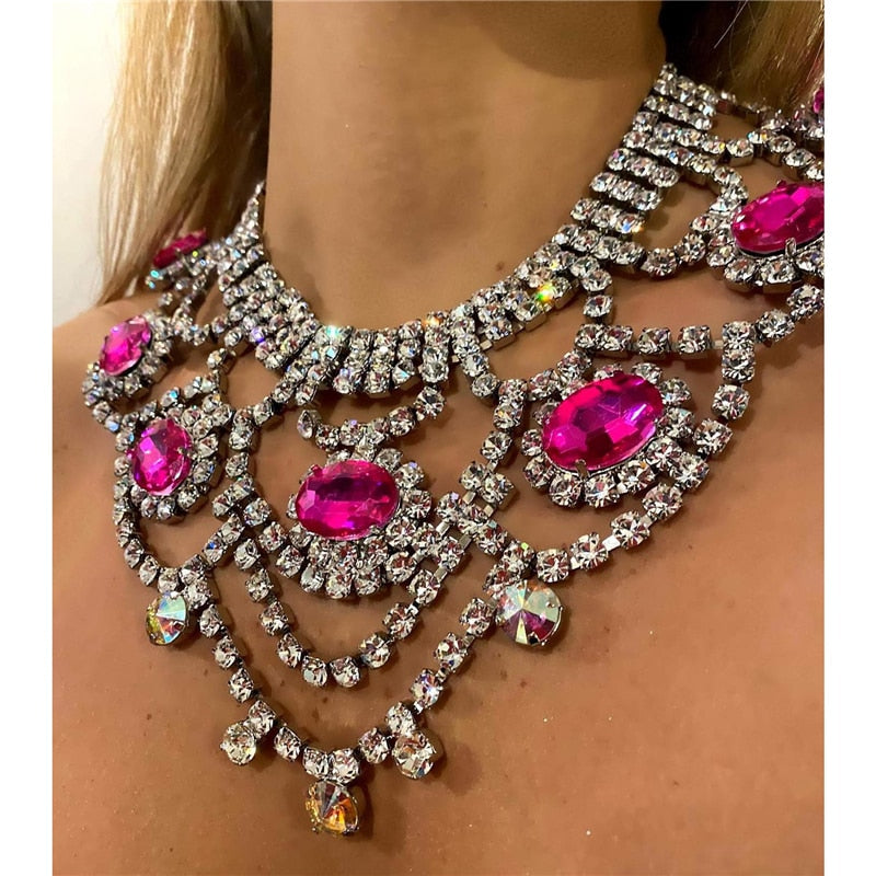 Variant image for Kvinnors Smyckeset Halsband och Örhängen Koppar med Strass-9