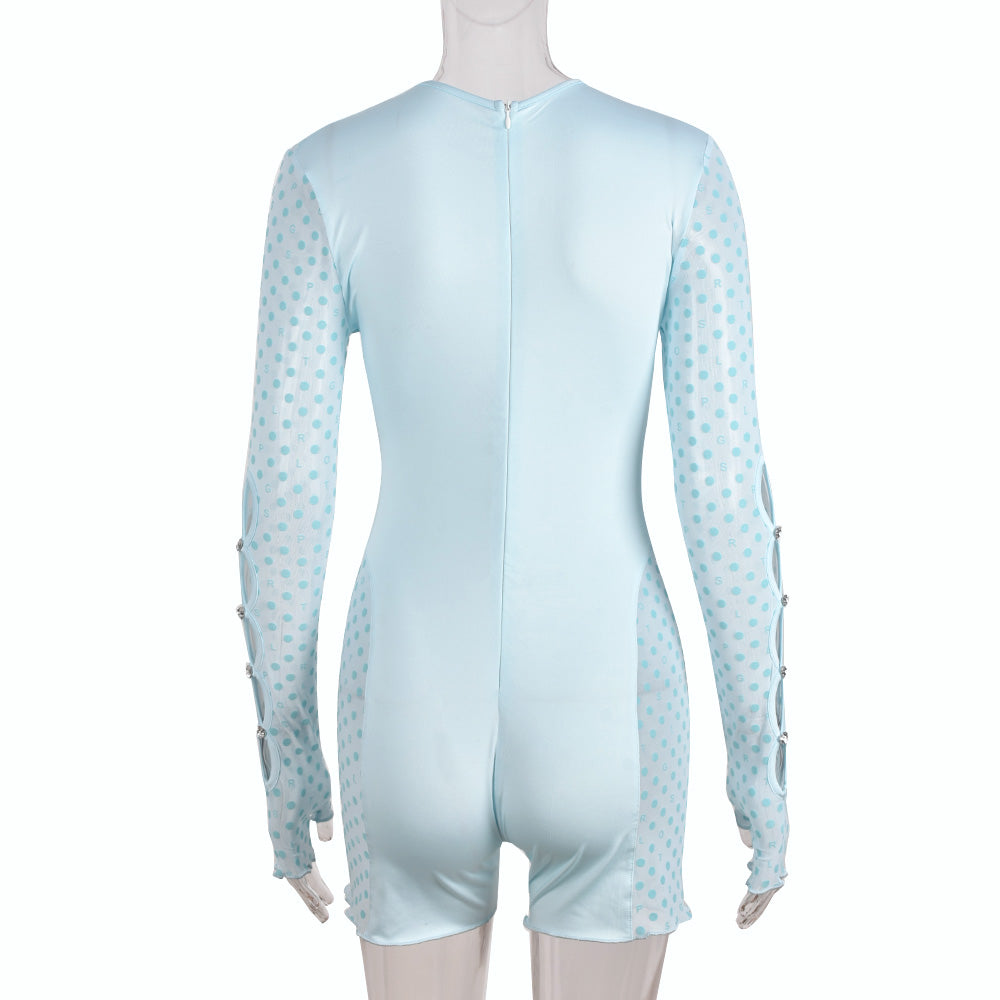 Dam Blus Ärmlös Brännarmönster Polyester-6