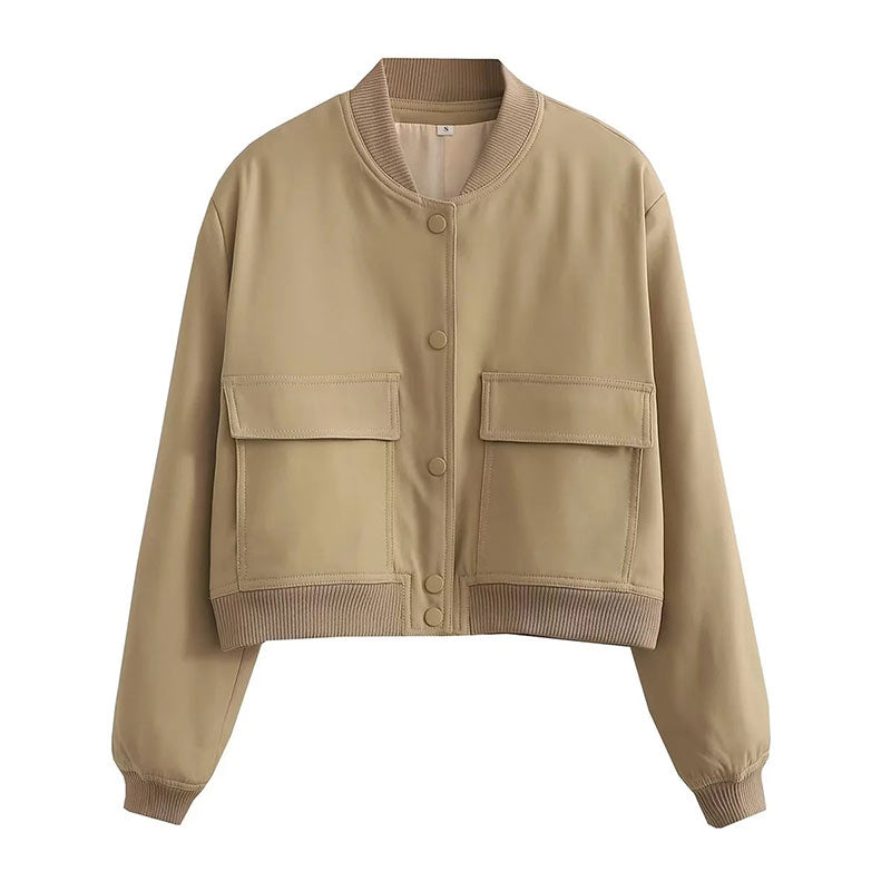 Kvinnor Kort Jacka Trendig Design Miljövänliga Material-5