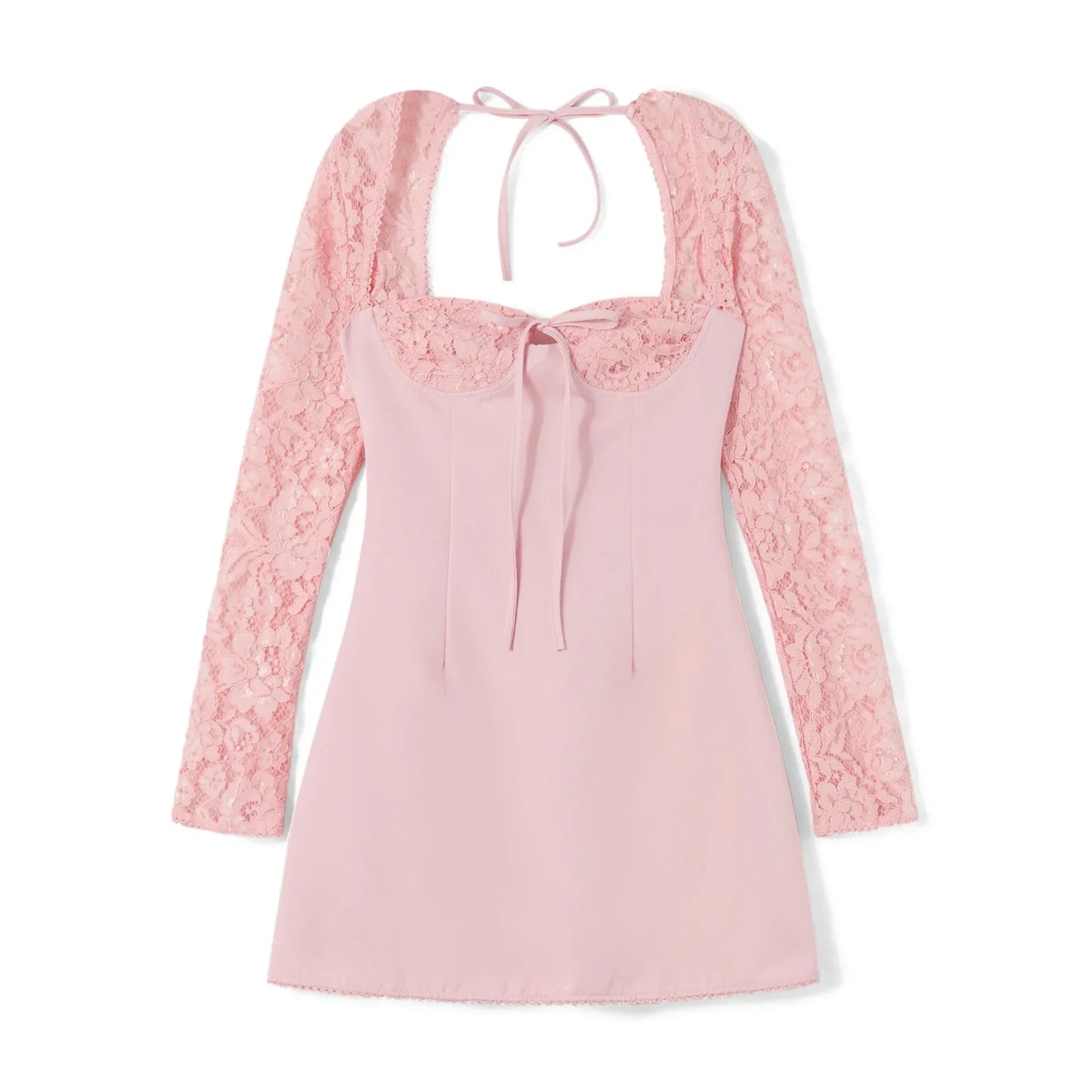 Dam Miniklänning Avslappnad Polyester Spandex med Lappmönster-3