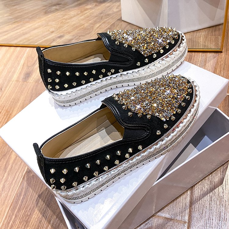 Variant image for Dam Tofflor Slip-on PU med Strassdetaljer-2