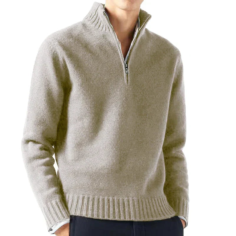 Variant image for Herr Tröja Rollkrage Kvart-Zipper Akryl Modern Design-49