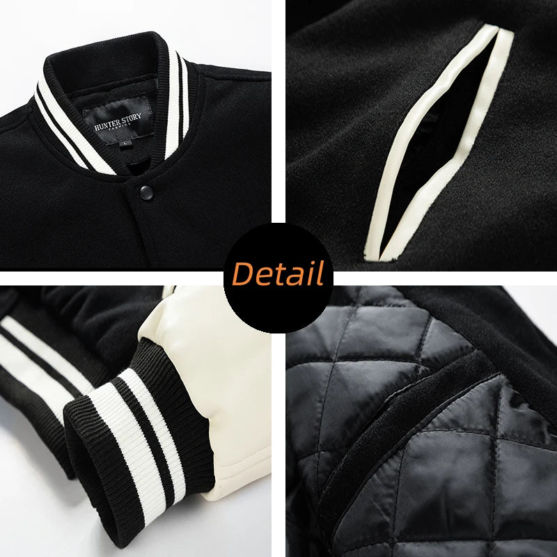 Herren Collegejacka Sportig Design Högkvalitativa Tyger-2