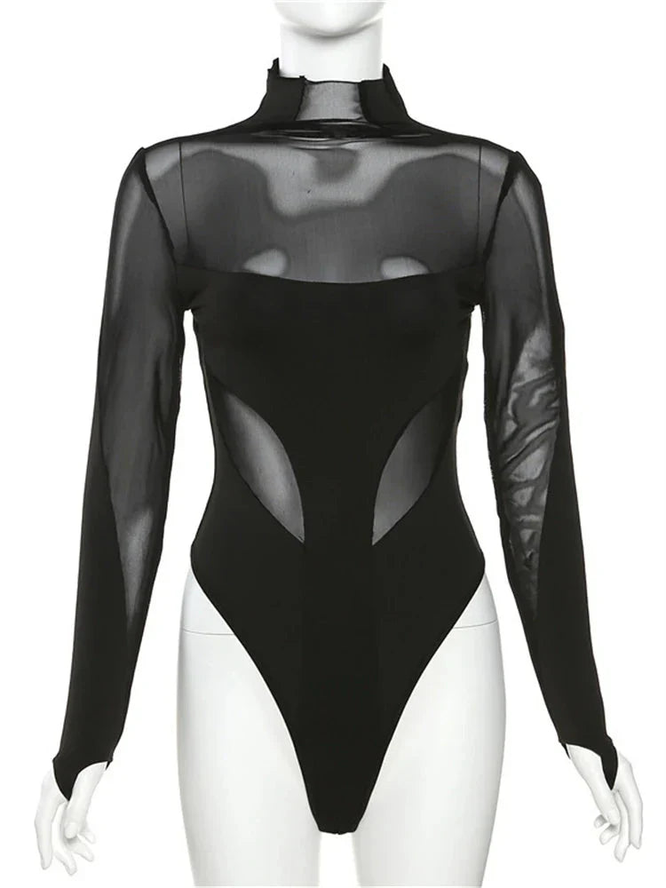 Dam Bodysuit Slående Design Polyester Elegant Komfortabel Passform-2