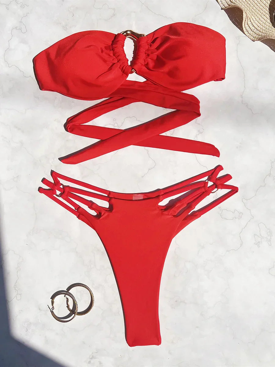 Variant image for Baddräkt Dam Bandeau Enkel Design Polyester Spandex-1
