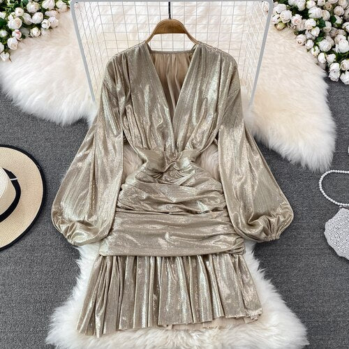 Kvinnors Miniklänning A-linjeformad Lång Ärmar Polyester 12