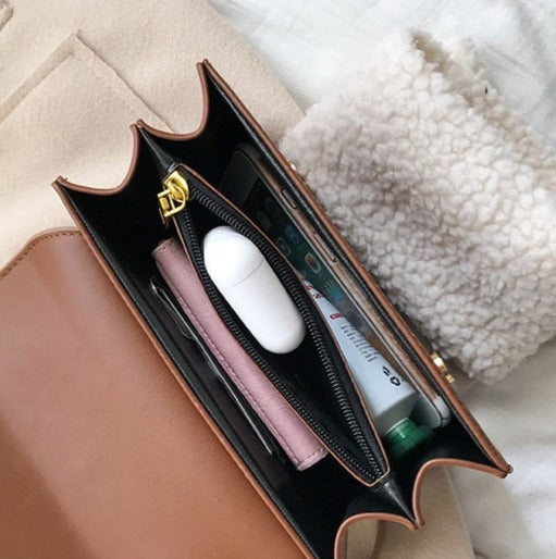 Dam Axelväska Elegant Skinn Med Kedjeband-6