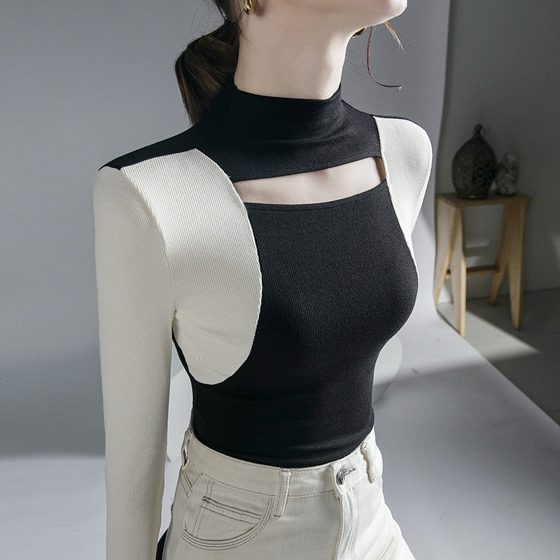 Dam Blus Turtleneck Viskosblandning 3