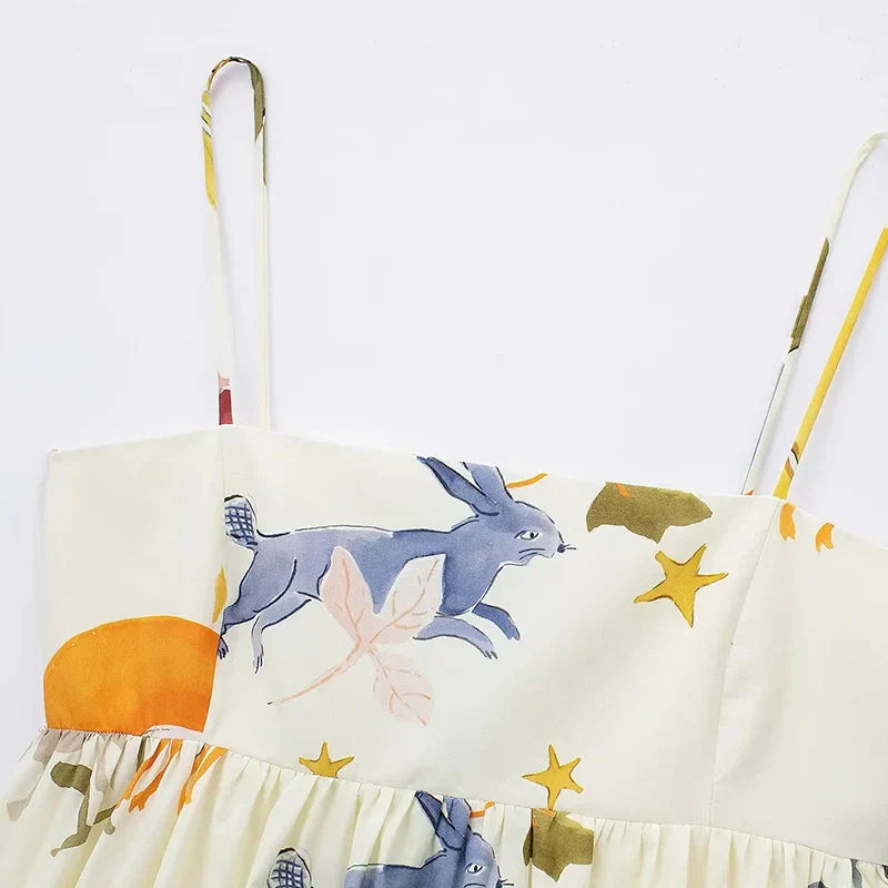 Mini Klänning för Kvinnor i Löst Snitt av Polyester – Spaghetti Axelband, Avslappnad Silhuett, Perfekt för Vardag och Fest 4