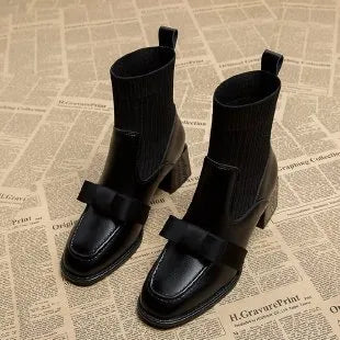 Dam Ankelstövlar Slip-On PU med Gummisula 10