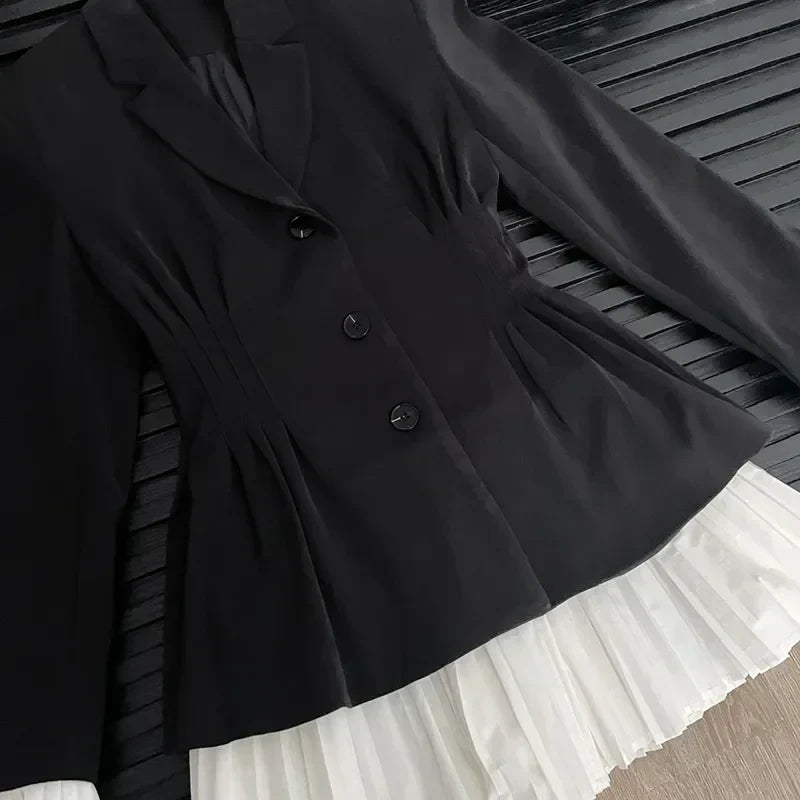 Dam Blazer A-linjeformad Slim Fit Polyester-6