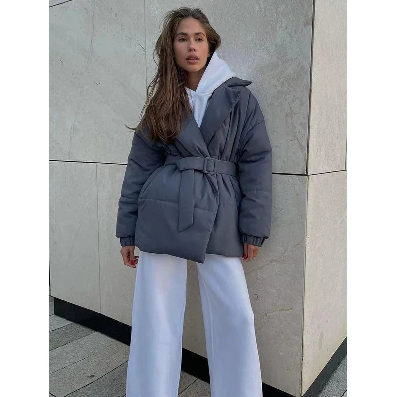 Linerad Damjacka för Höst och Vinter – Modern Polyesterjacka med Elegant Design, Finns i Flera Storlekar 4