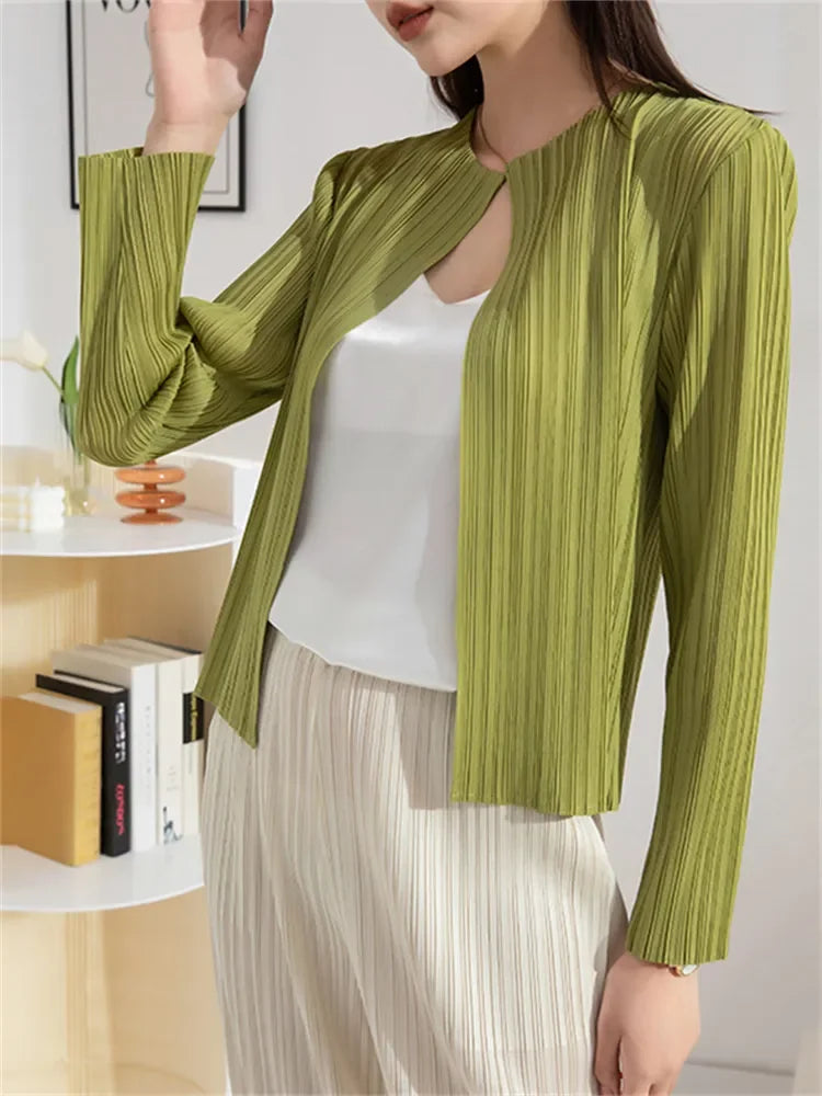 Kort Kappa Dam Rynkad Mjuk Tyg för Modern Stil-5