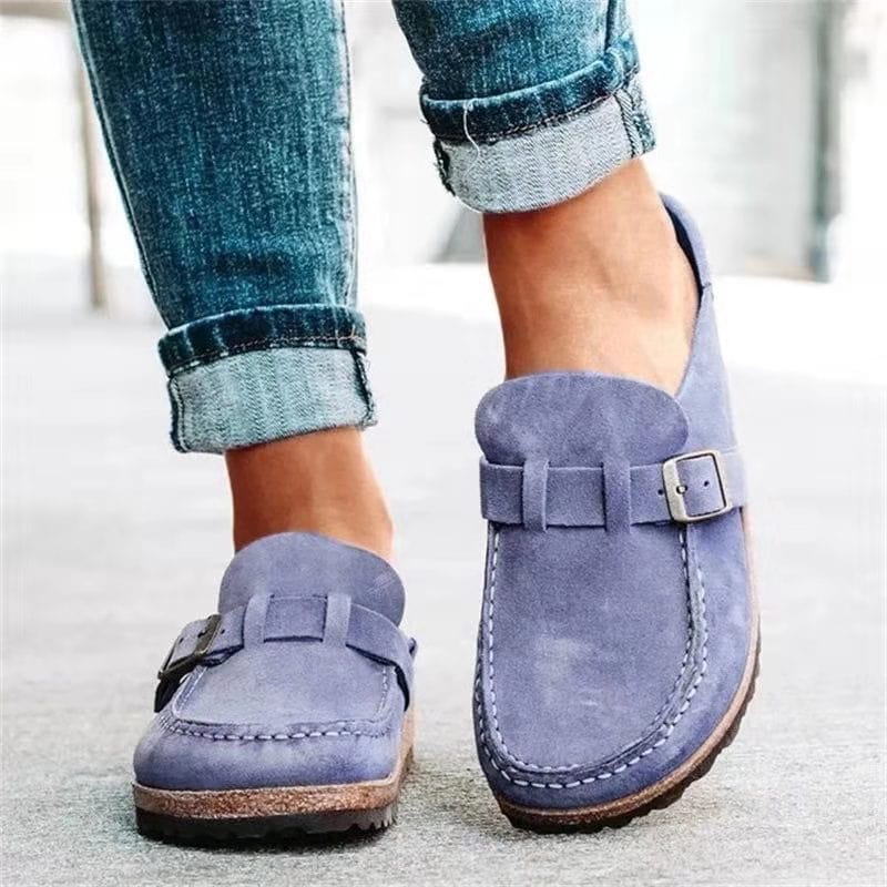 Kvinnors Sandaler Justerbar Rem Läder-5