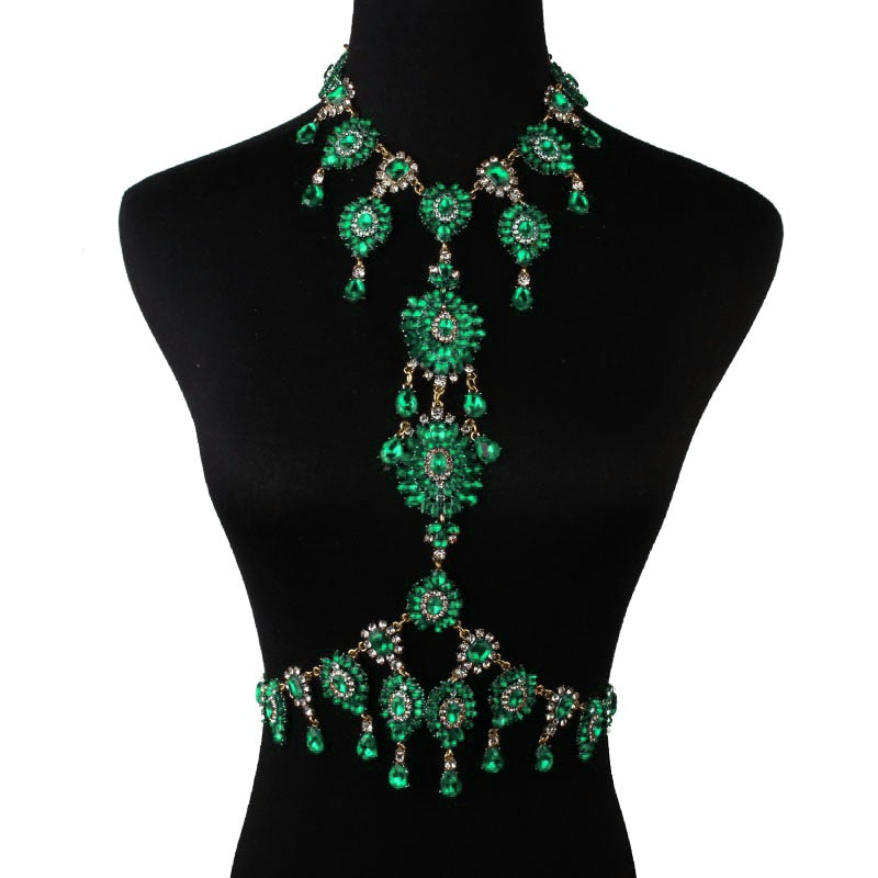 Kvinnors Kroppskedja Modern Design Zinklegation med Strass-3