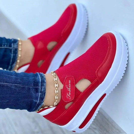 Kvinnors Sneakers Modern Design Syntetmaterial-1