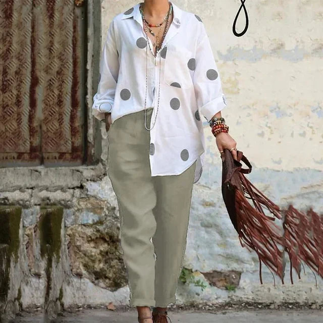 Variant image for Dam T-shirt Minimalistisk Avslappnad Bomull-9