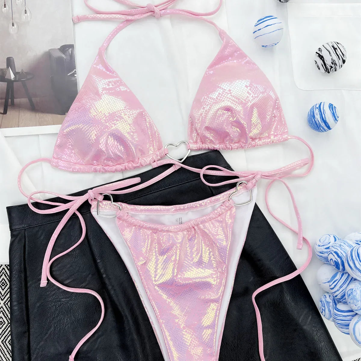 Variant image for Dam Bikini Set Monokrom Nylon Polyester-1