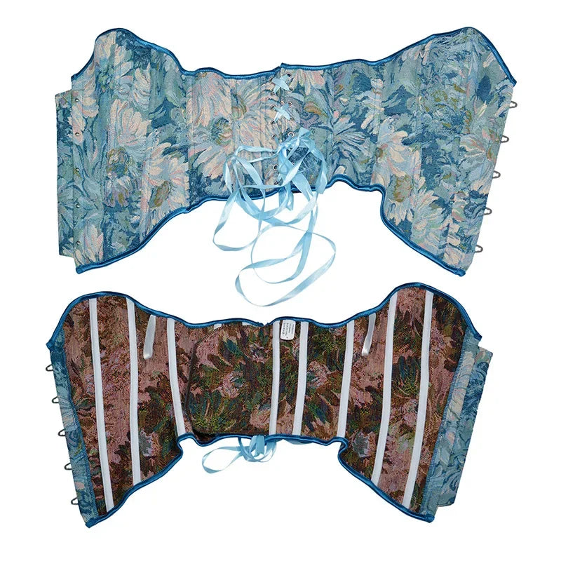 Dam Bustier Blommönster Polyester Spandex Fitted-6