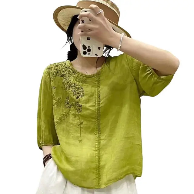 Variant image for Dam Skjorta Modern Design i Högkvalitativt Material 100% Bomull-12