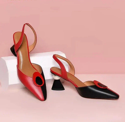 Kvinnors Slingbackskor Stiletto PU Komfort-1