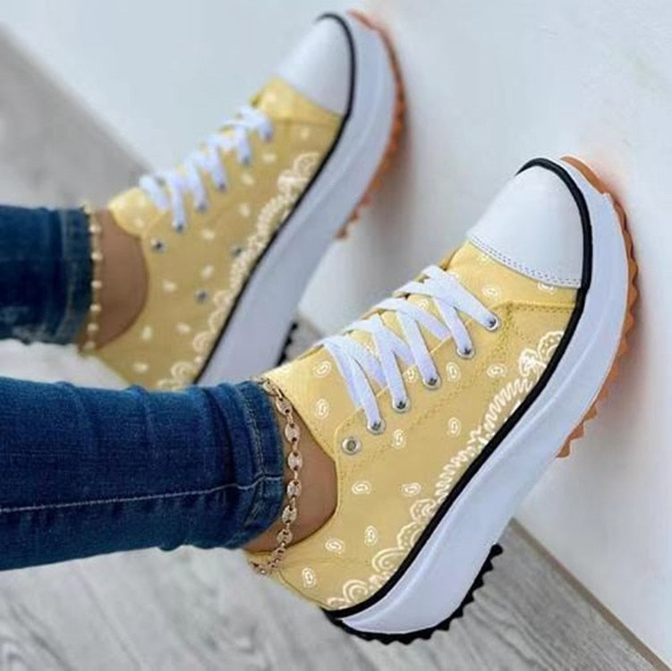 Variant image for Dam Sneakers Blommig Design Canvas-7