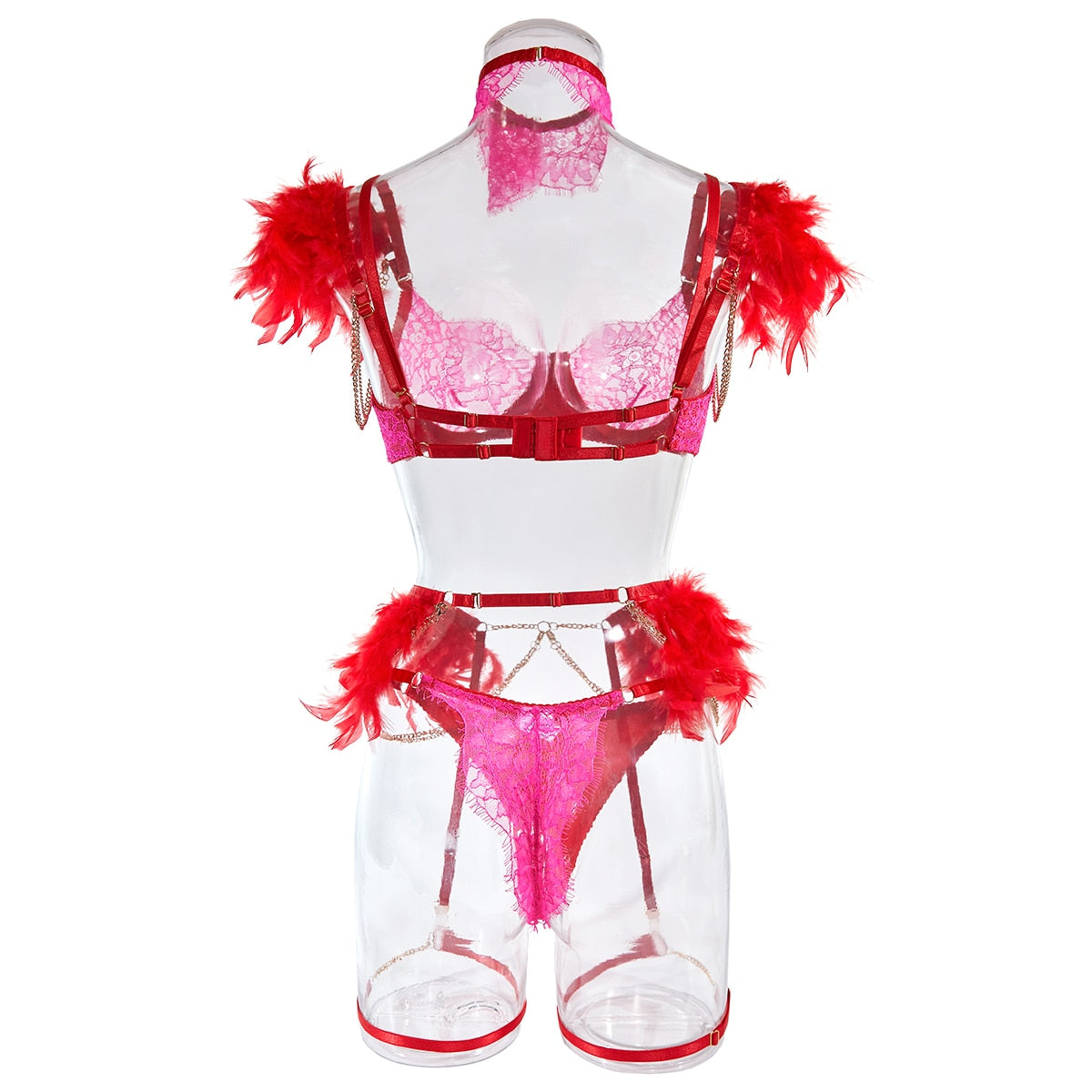 Dam Spetsunderkläder Justerbara Remmar Linne-6