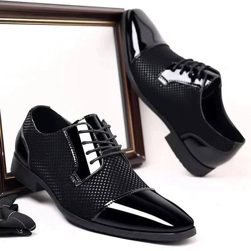 Mäns Oxfords Snörskor Veganläder-2